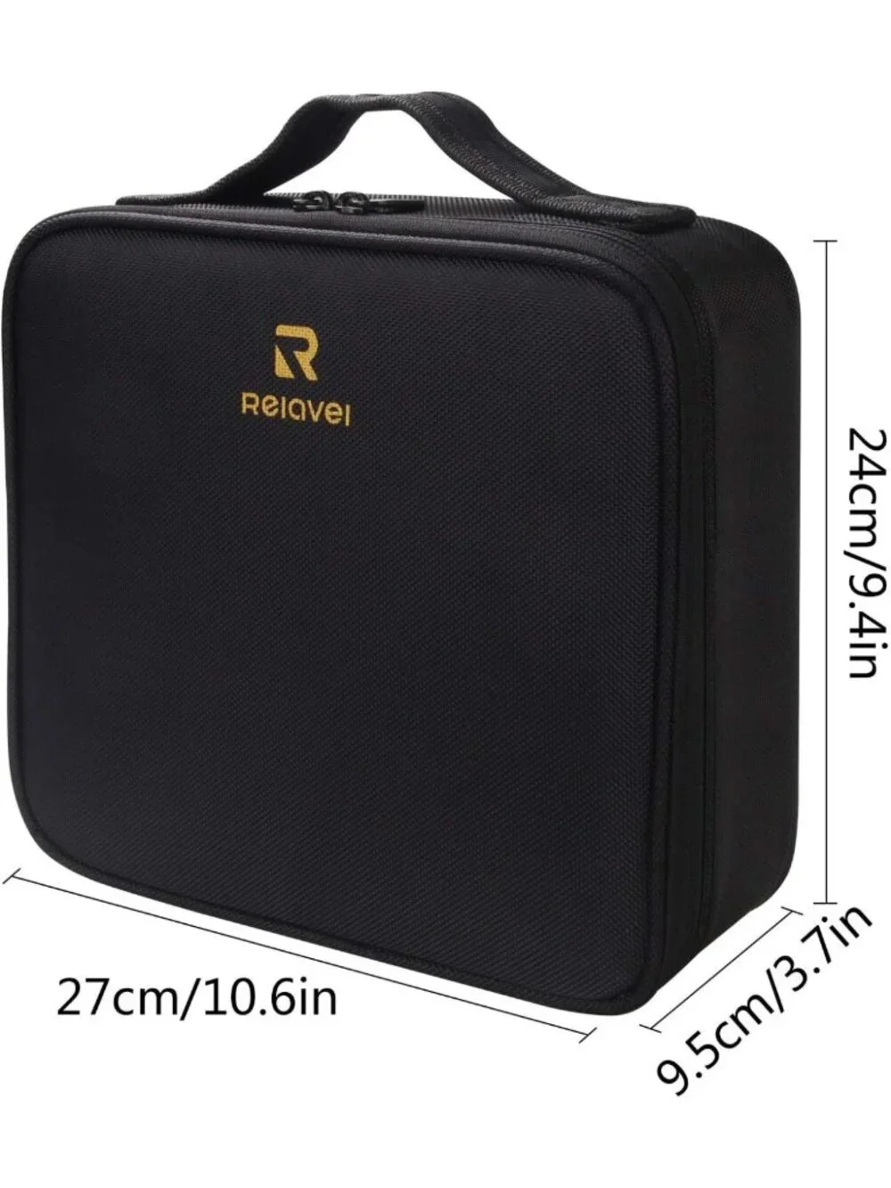 Portable Travel Makeup Organizer Case with Adjustable Dividers for Cosmetics